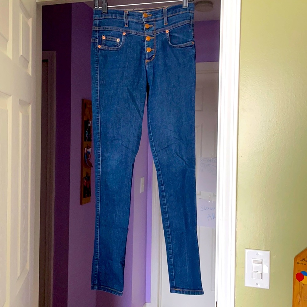 Judy Blue 5 button fly high waisted jeans GUC